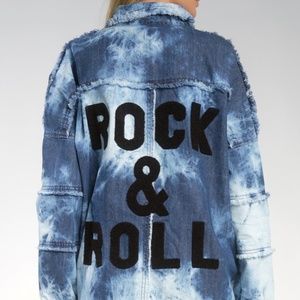 Jean Tie Dye Rock & Roll Shacket